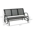 thumbnail image 3 of EDOEMSE Outdoor Bench, Garden Porch Benches for Outdoors, Patio Park Bench with Backrest and Armrests, Gardening Stuff for Lawn Porch,Black, Gray, 3 of 7
