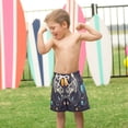 thumbnail image 4 of FORMRS Boys Swim Trunks Quick Dry Mesh Liner Boardshorts Sizes XS-XL, Black Record, 4 of 7