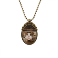thumbnail image 1 of Animal Funny Cat fotografía dispara Collar Colgante Vintage de bronce antiguo de joyeria de lujo de regalo Unbranded M, 1 of 3