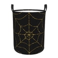 thumbnail image 6 of Lsque Golden Spider Web pattern Laundry Hamper Basket, Tall Woven Rope Hamper Basket for Clothes, Lightweight Storage Basket, Collapsible Waterproof-, 6 of 8