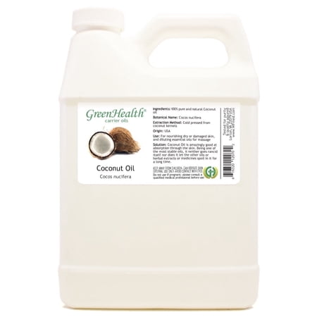 GreenHealth Coconut Carrier Oil 32 fl oz White Plastic Jug w/ Cap