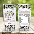 thumbnail image 2 of Jekeno Daughter Tumbler With Lid 20oz Christian Gifts For Women Faith Theme Gifts Stainless Steel Coffee Cup 20oz Glitter Leopard Rainbow,Graduation Birthday Christmas Gifts from Adult, 2 of 6