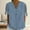 Blue, variant on Shirts for Women V Tie Button Side Sleeve fork Short Sleeve T Shirt Spring Summer Loose Fit Soft Bamboo Hemp Breathable Casual Daily Wear Top M Size Spring Summer Womens Tops