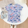thumbnail image 4 of Grblisyd Girls Outfits Size 10-12 Cute Short Sleeve Crew Neck T-Shirts and Elastic Waist Shorts Kids Fashion Animal Print Clothing Sets, 4 of 7