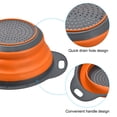 thumbnail image 4 of Unique Bargains Collapsible Food Colander Silicone Round Foldable Strainer Orange, 4 of 5