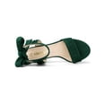 thumbnail image 4 of BLISSFUL STEP Women's Open Toe Ankle Tie Back Block Heels Sandals Green (Size 7.5), 4 of 7