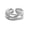 Silver Q0824, variant on Womens Adjustable Open Ring, Braided Winding Multi-layer Cross Copper Ring, Irregular Wave Geometry European and American Style Ring