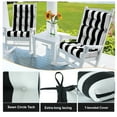 thumbnail image 4 of High Back Patio Chair Cushions Set of 2, Waterproof Fade Resistant Rocking Chair Cushion for Outdoor Patio, Lawn Chair Cushions（Black White-1）, 4 of 6