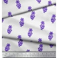 thumbnail image 2 of Soimoi Moss Georgette Fabric Leaves & Floral Block Print Fabric by Yard 42 Inch Wide, 2 of 3