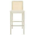 thumbnail image 5 of SAFAVIEH Benicio 42" Rattan Bar Stool, White Body/Natural Back Rest, Set of 2, 5 of 13