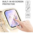 thumbnail image 5 of Compatible with iWatch Accessories with Built-in Tempered Glass Screen Protector Bling Crystal Diamond Rhinestone Full Protective Bumper Cover for Women Man(38mm,Gold), 5 of 5