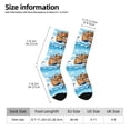 thumbnail image 6 of Uemuo Animals on Noah's Ark Floating Pattern Women's Crew Socks, Soft Durable Breathable Moisture-Wicking with Odor Control Cotton socks, 6 of 9