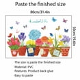 thumbnail image 3 of pdqouc Kids Bedroom Locker Stuff Flower Sticker Teen Girls In Middle School Acrylic Stickers Removable Wall Sticker DIY Green Plants Decals for Living Room Bedroom, 3 of 7