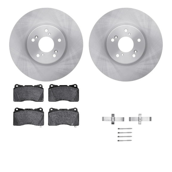 Dynamic Friction Company Front Brake Rotors with 5000 Euro Ceramic Brake Pads includes Hardware 6612-58023
