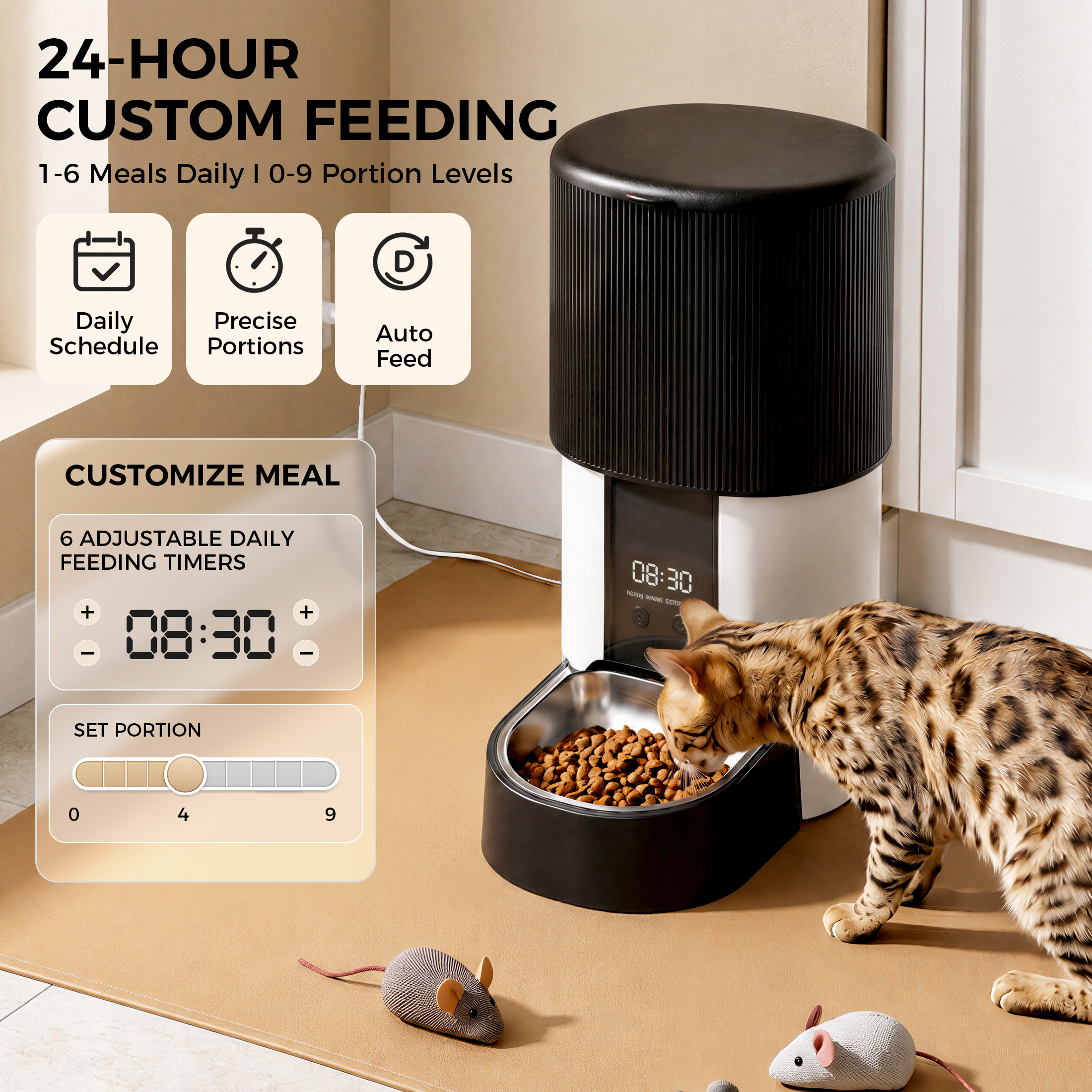 Tolobeve Automatic Cat Feeder with Portion Control photo 2