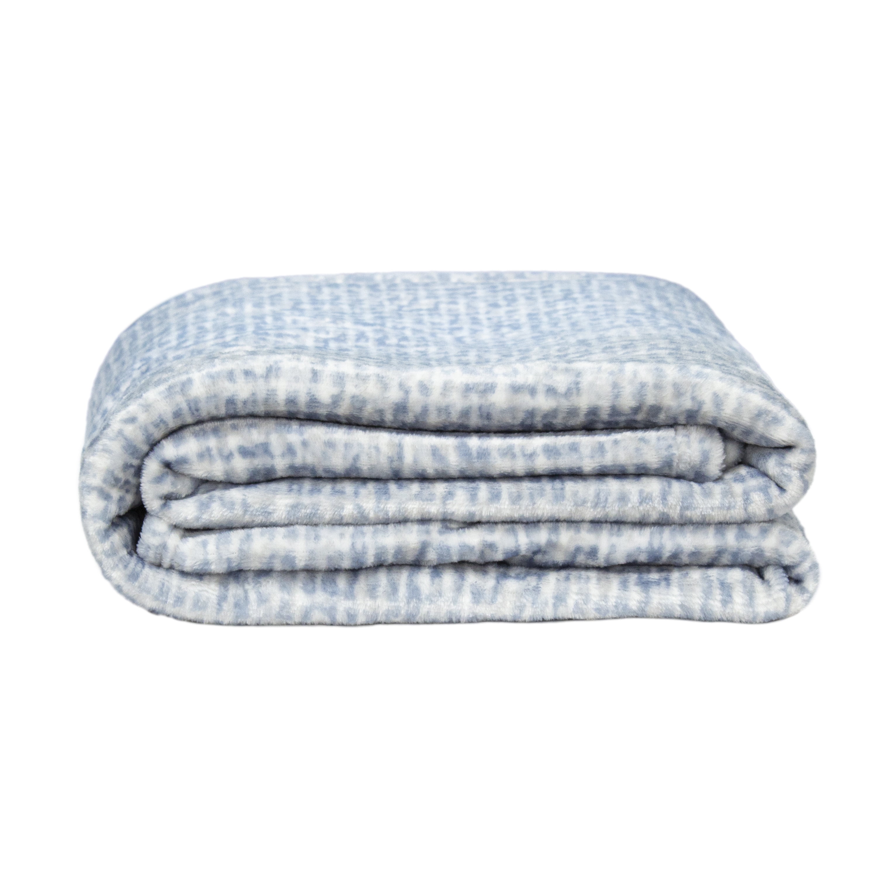 Mantolok Velvet Throw 50 x 60 inches, Print Blue Gray