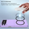 thumbnail image 3 of Magnetic Phone Case for Samsung Galaxy Z Flip3 Compatible for Magsafe, Military-Grade Shockproof Protective Case with Built-in Magnet Circle for Samsung Galaxy Z Flip 3, MS Purple, 3 of 14