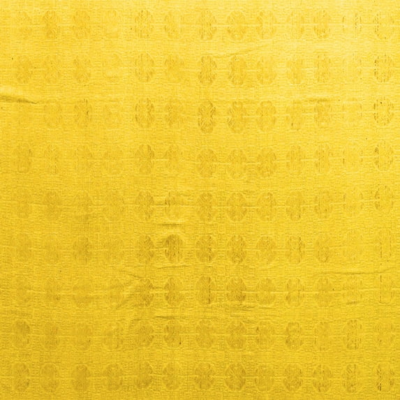 Ahgly Company Machine Washable Indoor Square Abstract Yellow Modern Area Rugs, 4' Square
