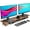 Black Walnut, variant on Solid Wood Dual Monitor Stand Riser for Desk,  Computer Monitor Riser with Cork Legs, Extra Long Desktop Organizer Shelf forMonitors, Laptop & Printer