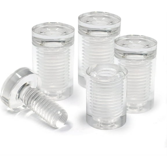 Picture Hang Solutions - Clear Acrylic Sign Standoffs - 19mm x 25mm (4 pieces per pack)