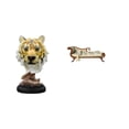 thumbnail image 1 of Escultura de mesa,Escultura de cabeza de tigre Estatua moderna de sobremesa,Sofá en miniatura para muñecas,Muebles de casa de muñecas a escala 1/12,modelo de sofá de madera,decoración,1/12, 1 of 8
