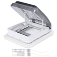 thumbnail image 2 of Pushed Outwards Rv Skylight Window, Push and Pull Opening 60 Degree RV Roof Top Window Vent 402mm Length 402mm Width with Sunshade for RV Caravan Motorhome, 2 of 7