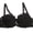 Black, variant on Lace Plus Size Bra for Women V Neck Underwired Floral Bras Support Lift Breathable Everyday Bras with Adjustable Straps Black 95C