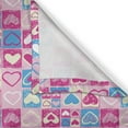 thumbnail image 4 of Ambesonne Colorful Valance Pack of 2, Hearts in Square Shape, 54"X12", Blue Ivory Pink, 4 of 5