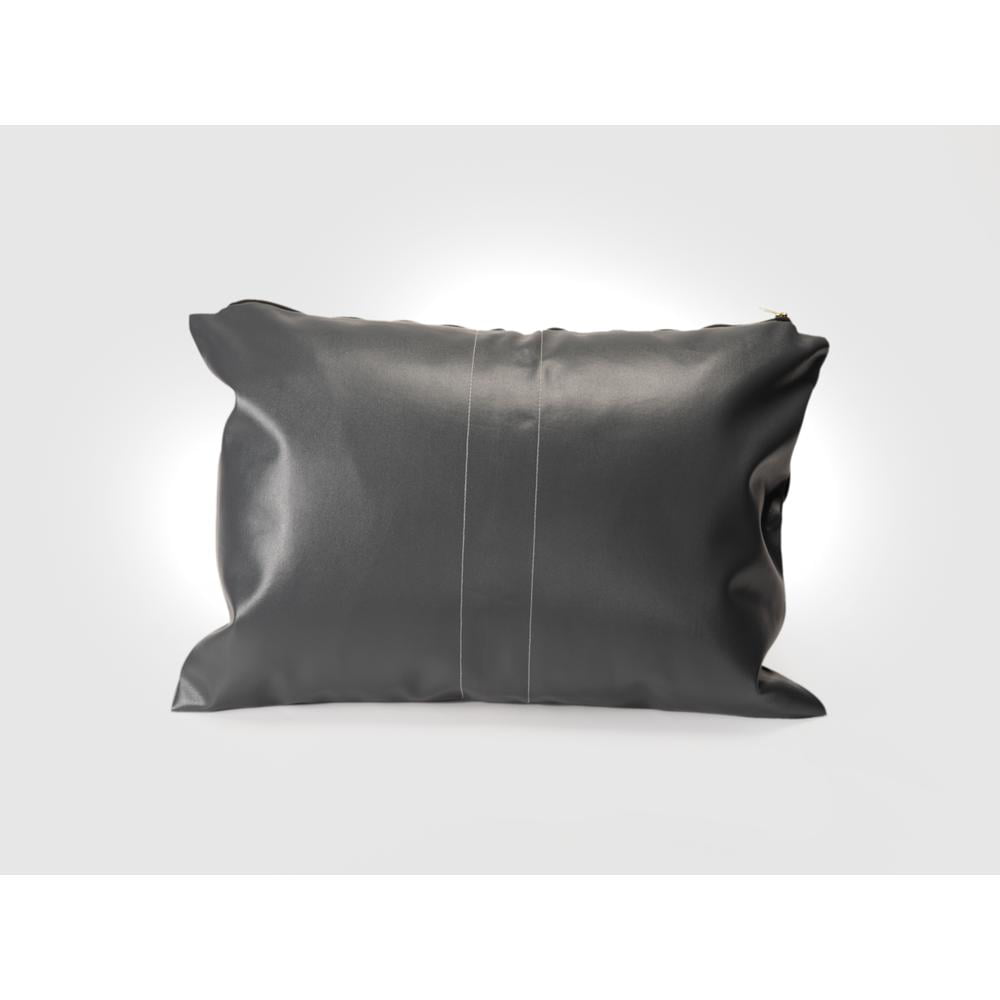 Starlite Faux Leather Throw Pillow 14x, White Faux Leather Throw Pillows