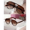 thumbnail image 4 of 1pair Women Tortoiseshell Aviator Frame Boho Fashion Glasses For Daily Life, 4 of 5