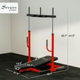 thumbnail image 3 of Soozier Vertical Leg Press Machine with Adjustable Leg, Back, and Head Positions, 1" Standard Plate Compatible, Red, 3 of 6