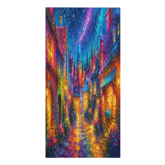 RKSupls Lakeside Cottage Sunset Microfiber Beach Towel Absorbent Compact Towels for Swimming Pool Beach Travel Things for Vacation Essentials Adult Gift,61.4×30.3Inch