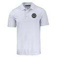 thumbnail image 2 of Men's-Cutter & Buck  White Philadelphia Union Prospect Eco Textured Stretch Recycled Polo, 2 of 3