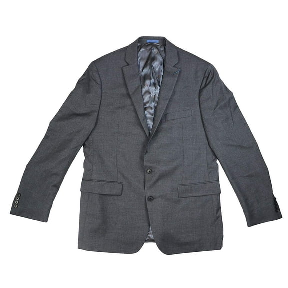 Ryan Seacrest Mens Wool Notch Lapel Two-Button Suit Jacket Gray 38L