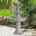 thumbnail image 6 of MAGIC UNION Outdoor Garden Water Fountains, 48.4" H Italian Style Fountains and Waterfalls Outside, 3-Tier Large Bubbler Cascading Indoor Floor Water Fountain Features with Pump for Home Yard Decor, 6 of 8