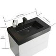 thumbnail image 4 of 30" Bathroom Vanity with Sink, One-Piece White Sink Basin, Large Storage Wall Mounted Floating Bathroom Vanity for Modern Bathroom, White(without Drain and Faucet), 4 of 6