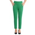 thumbnail image 4 of Oksale Slim Straight Leg Pants for Women with Pockets Petite Pull On Casual Summer Pants Plus Size Stretchy High Waisted Lightweight Pants Green 4XL, 4 of 7