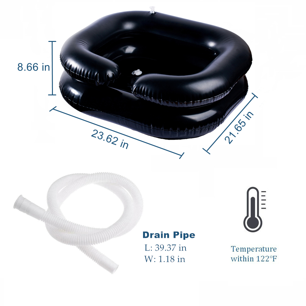 Buy Inflatable Shampoo Basin for Bedside, Shampoo Tub for Locs