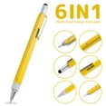 thumbnail image 3 of Adifare Multi Tool Pen All In 1 Ballpoint Pen with Ruler Level Cross Flat Head Screwdriver Touch Screen Pocket Multitool Pen Engineer Woodworkers Carpenter Construction Tools, 3 of 4