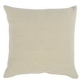 thumbnail image 3 of 20 Inch Square Accent Throw Pillow with Poly Velvet and Leather, Red Beige, Saltoro Sherpi, 3 of 5