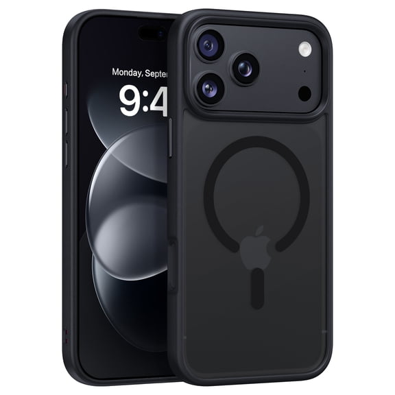 YINLAI Case for iPhone 18 Pro / iPhone 17 Pro 6.3" Compatible with Mag-safe Matte Shockproof Anti-Scratch Protective Cover Magnetic Case, Black