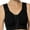 Black, variant on Lymph Flow Long Wire Free Front Closure Compression Bra - White - Medium - Supports/Stimulates Lymp Flow