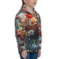thumbnail image 3 of Pofeuu Vibrant Bouquet Waterfall Print Kids Pullover Hoodies Warm Thick Hooded Sweatshirt with Packet for Boys Girls-Medium, 3 of 6
