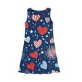 thumbnail image 5 of YOUYEDIAN Independence Day Girls' Dresses 4th Of July Sleeveless Dresses 2025 Summer Casual Sun Dress Dark Blue Red White and Blue Midi Dress,Dark Blue 7-8 Years, 5 of 6
