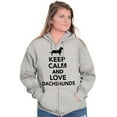thumbnail image 5 of Keep Calm Love Dachshunds Dog Joke Zip Up Hoodie Men's Women's Brisco Brands M, 5 of 5