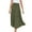 Army Green, variant on Big Deals! Aqestyerly Summer Promotion Clearance Fashion Women Solid Casual Ruched Ruffles Elastic Waist Skirts