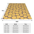 thumbnail image 3 of Bixox Fleece Blanket Sunflower Pattern Super Soft Double-Sided Microfiber Flannel Blanket for Sofa, Bed, Couch,Suitable for All Seasons - 60"x50", 3 of 5