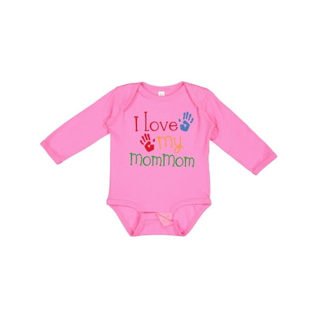 

Inktastic I Love My MomMom Gift Baby Boy or Baby Girl Long Sleeve Bodysuit