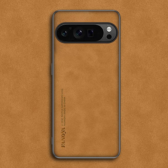 Case Designed for Google Pixel 9 / 9 Pro, Slim Fit Classic PU Leather Shockproof Anti-Slip Lightweight Wireless Charging Vintage Phone Case Cover for Google Pixel 9 / 9 Pro, Brown