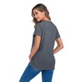 thumbnail image 4 of Youmylove Women Maternity Tshirts Solid Color Hem Casual Short Sleeve Crew Neck Basic Nursed T-Shirt Tee Shirts Top Breastfeeding Comfy, 4 of 5